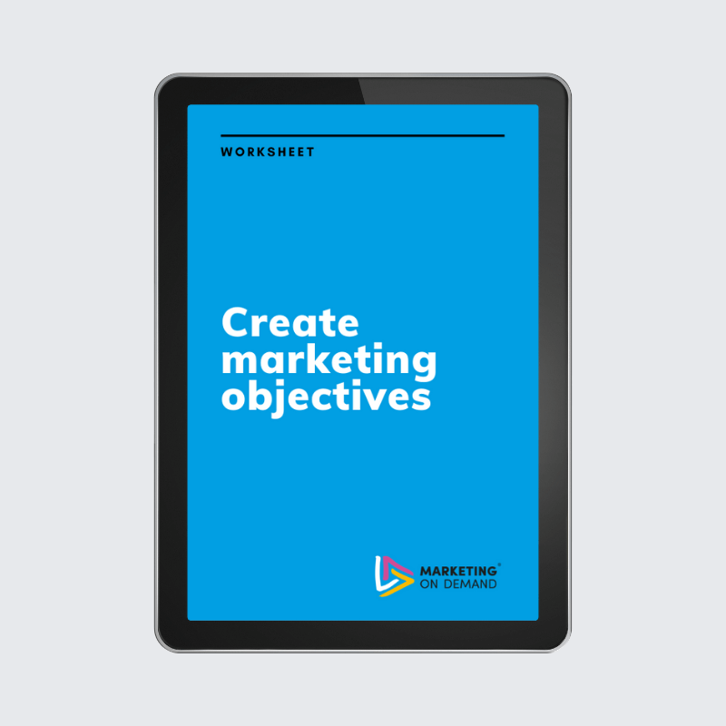 create marketing objectives worksheet